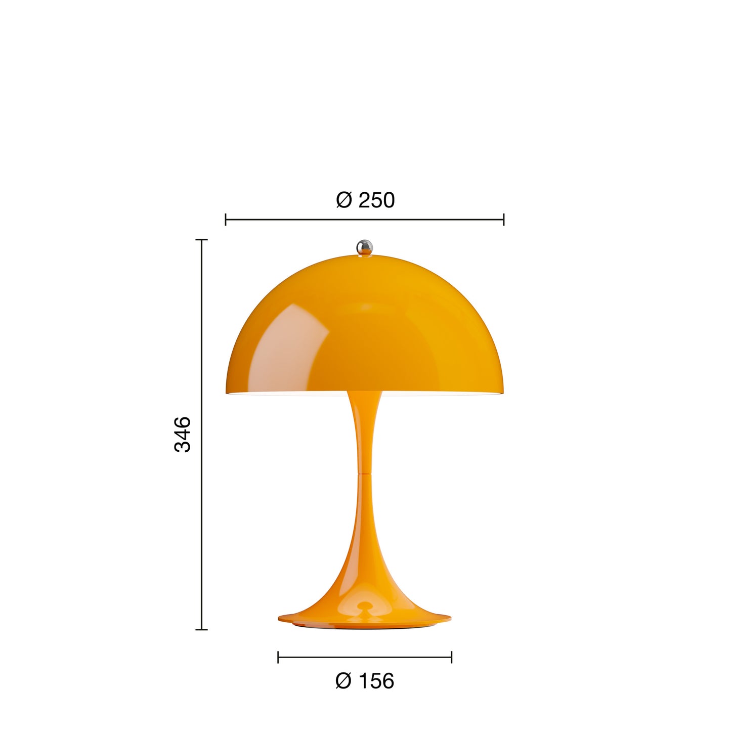 Louis Poulsen Panthella 250 Portable bordlampe - Orange