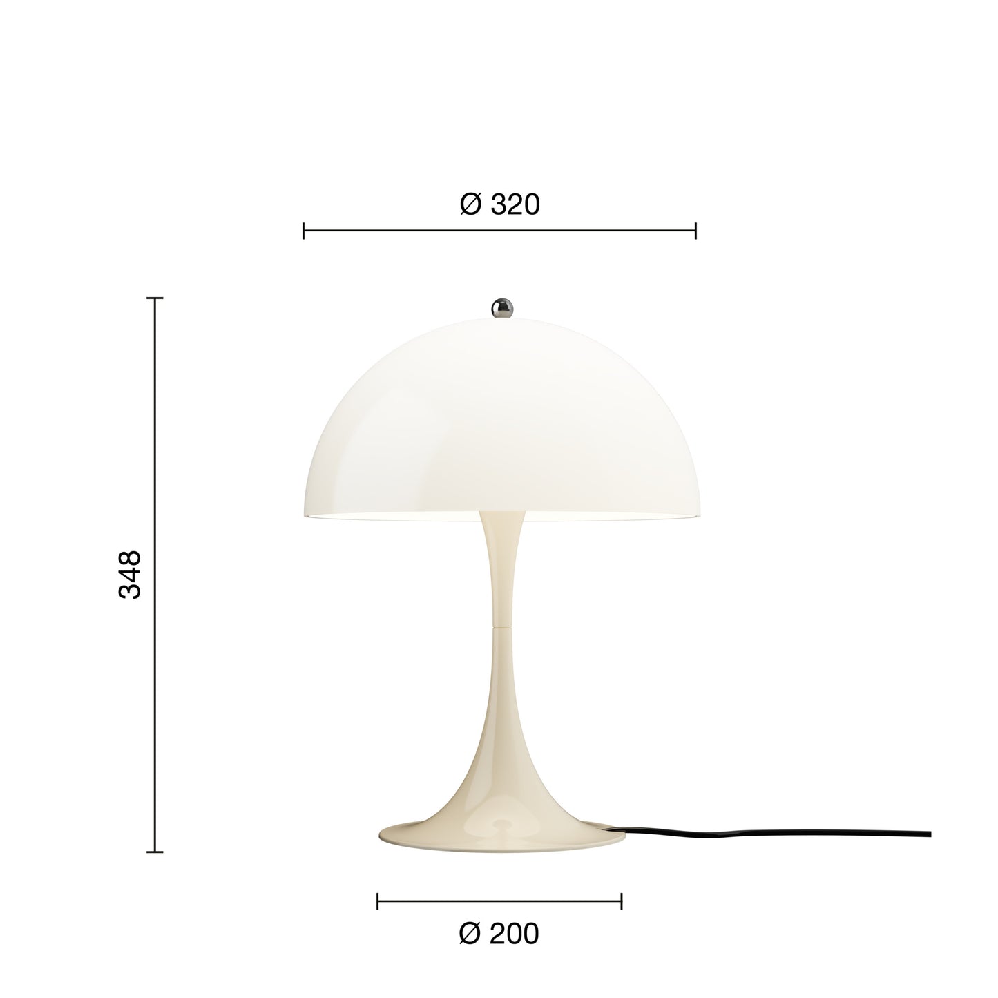 Louis Poulsen - Panthella 320 Bordlampe - Opal beige