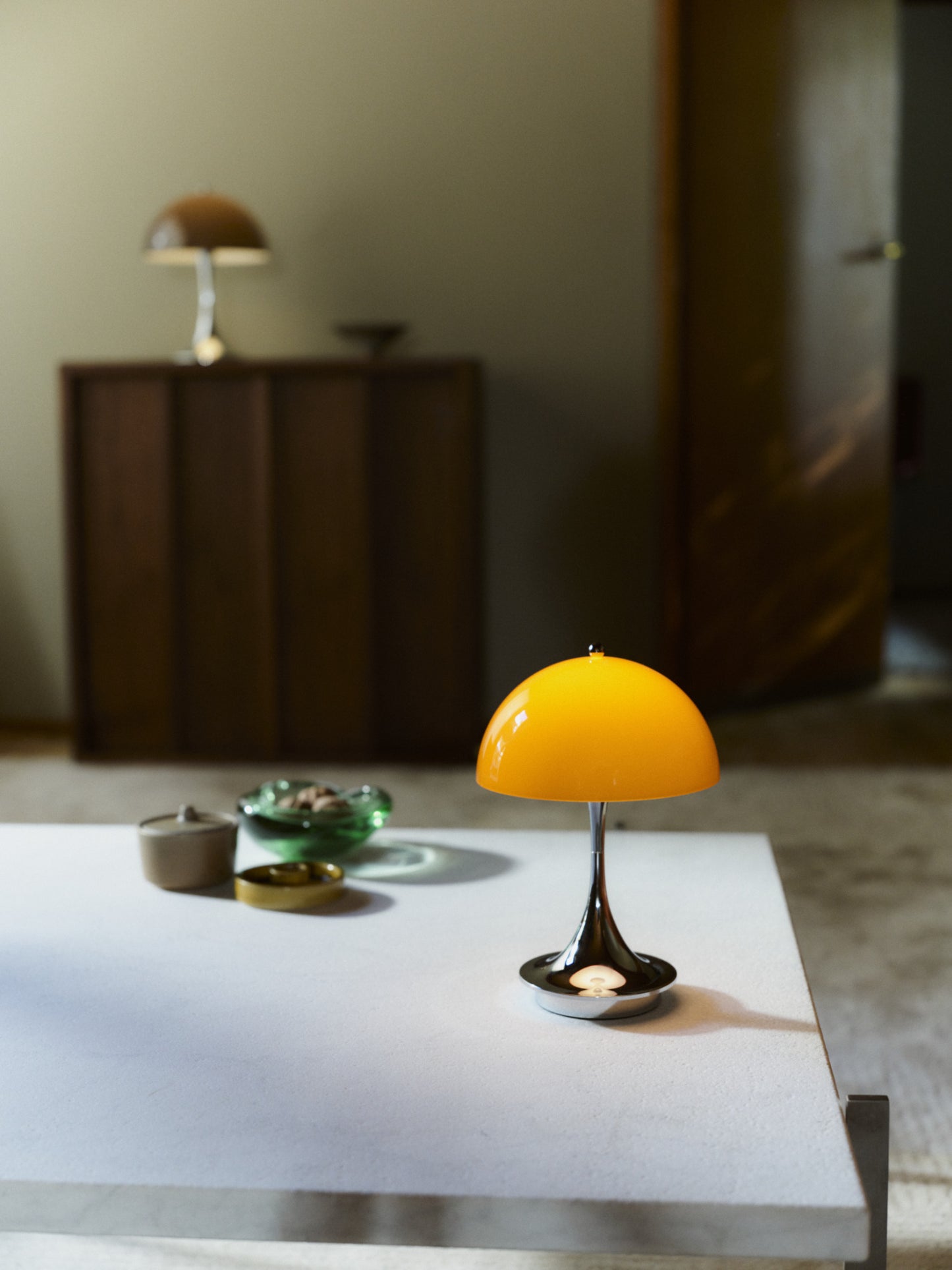 Louis Poulsen Panthella 160 Portable Lampe Original Opal Orange