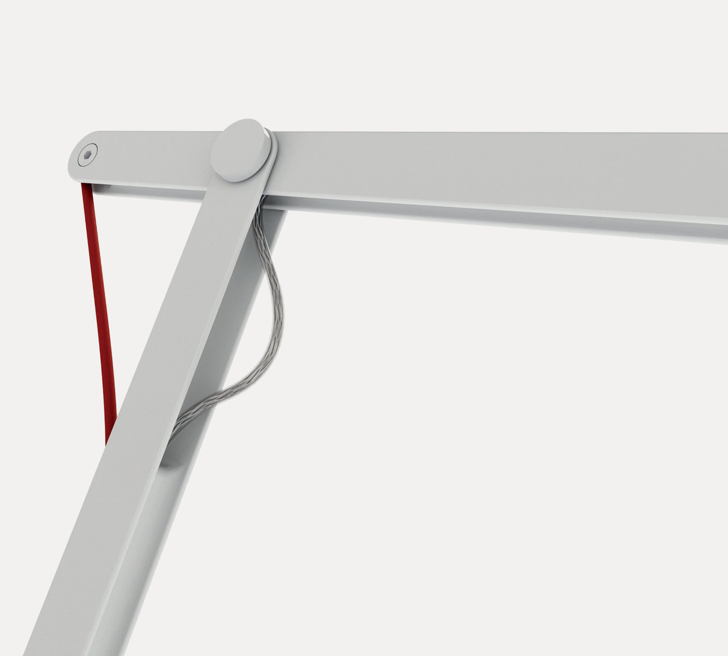 Rotaliana String F1 gulvlampe Satin hvid med sort elastik