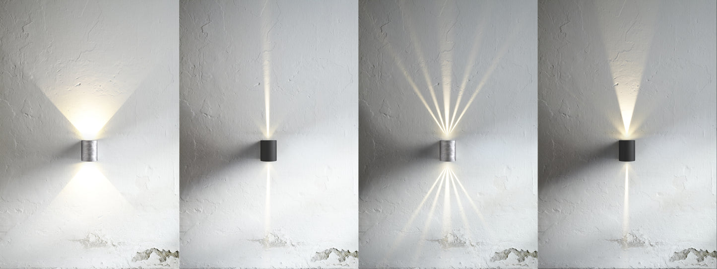Nordlux Canto 2 Vägglampa - Galvaniserad