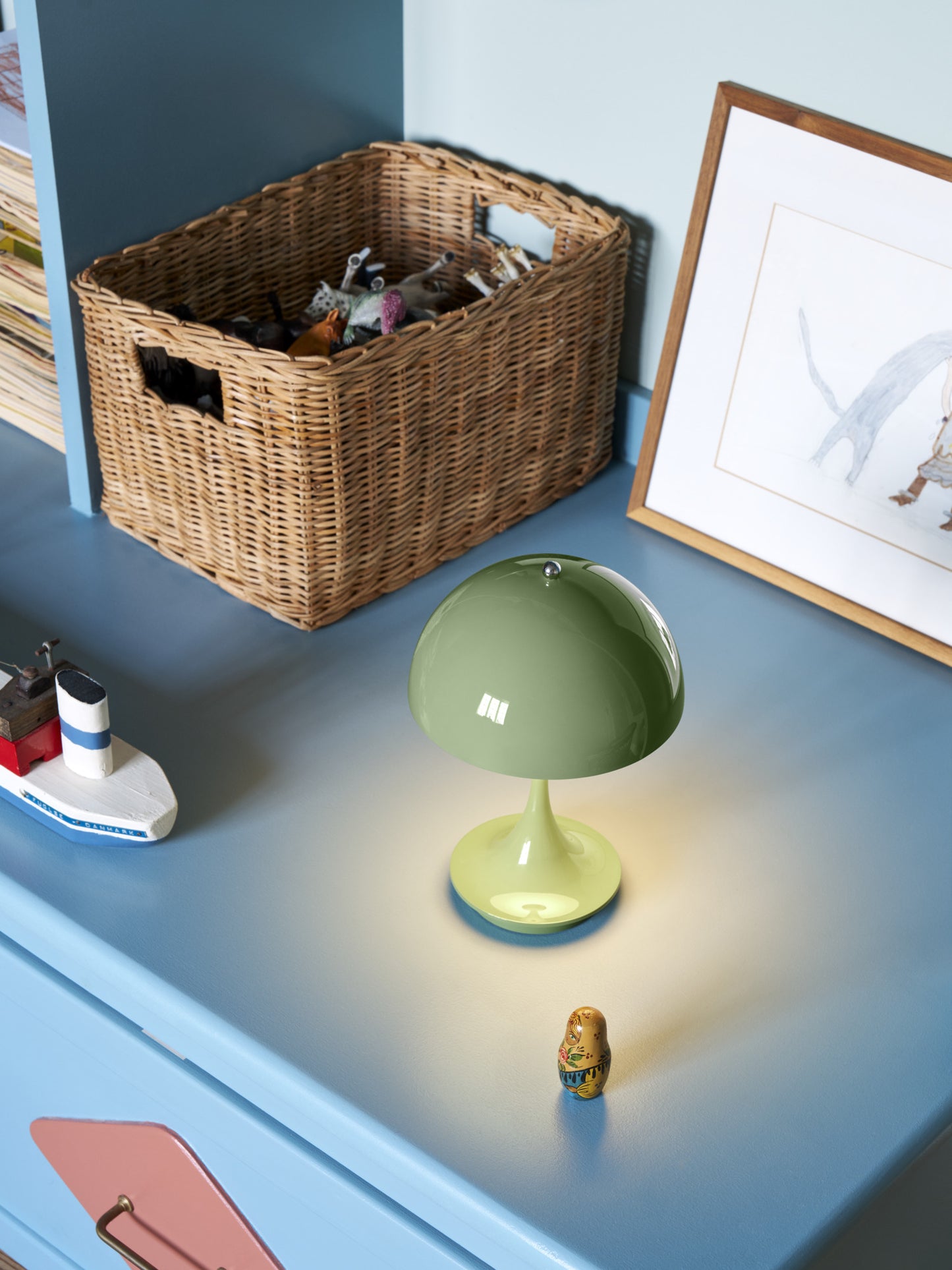 Louis Poulsen Panthella 160 Portable Lampe Grøn