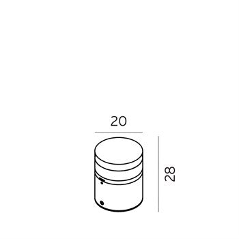 Norlys Stavanger LED pullertlampe H28 Grafit