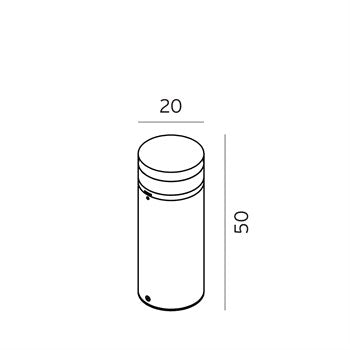 Norlys Stavanger LED pullertlampe H50 Alu
