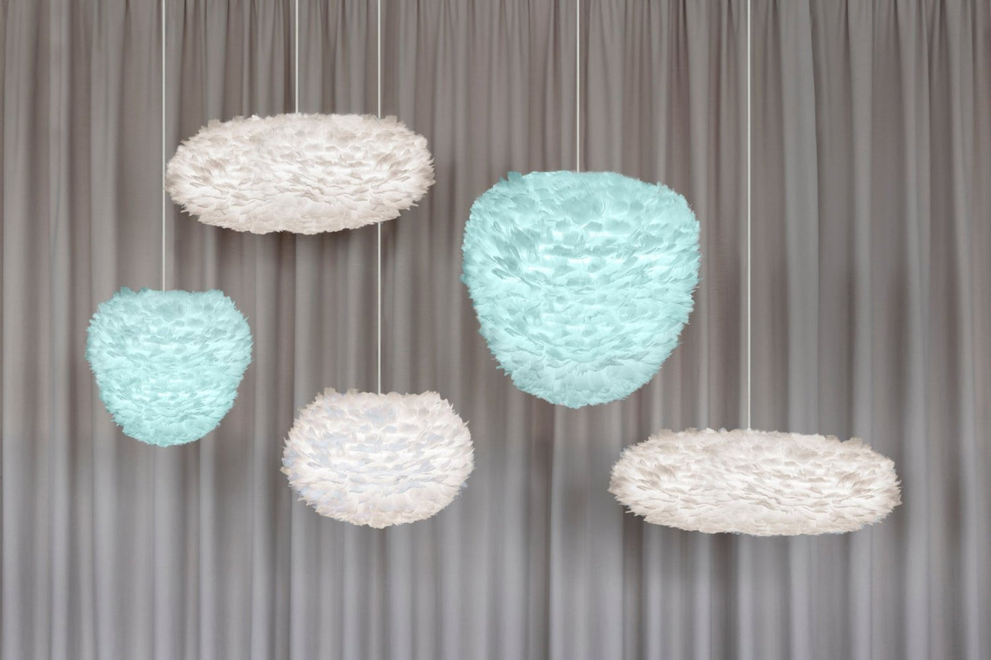 lyseblå lampe umage eos evia medium