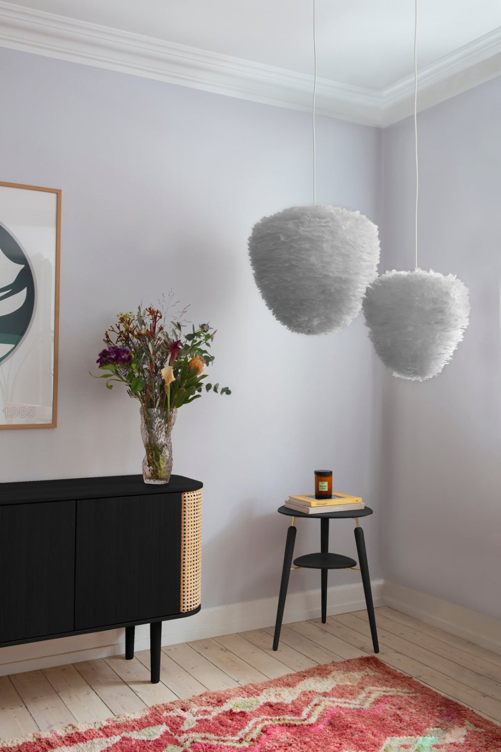 grå lampeskærm umage eos evia medium