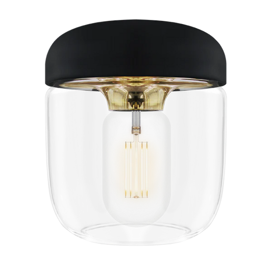 Umage Acorn Pendelskærm - Sort/Poleret Messing