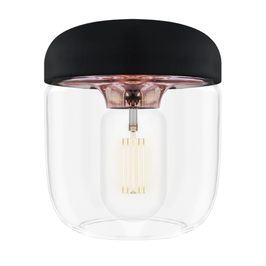 Umage Acorn Pendelskærm - Sort/Poleret Kobber