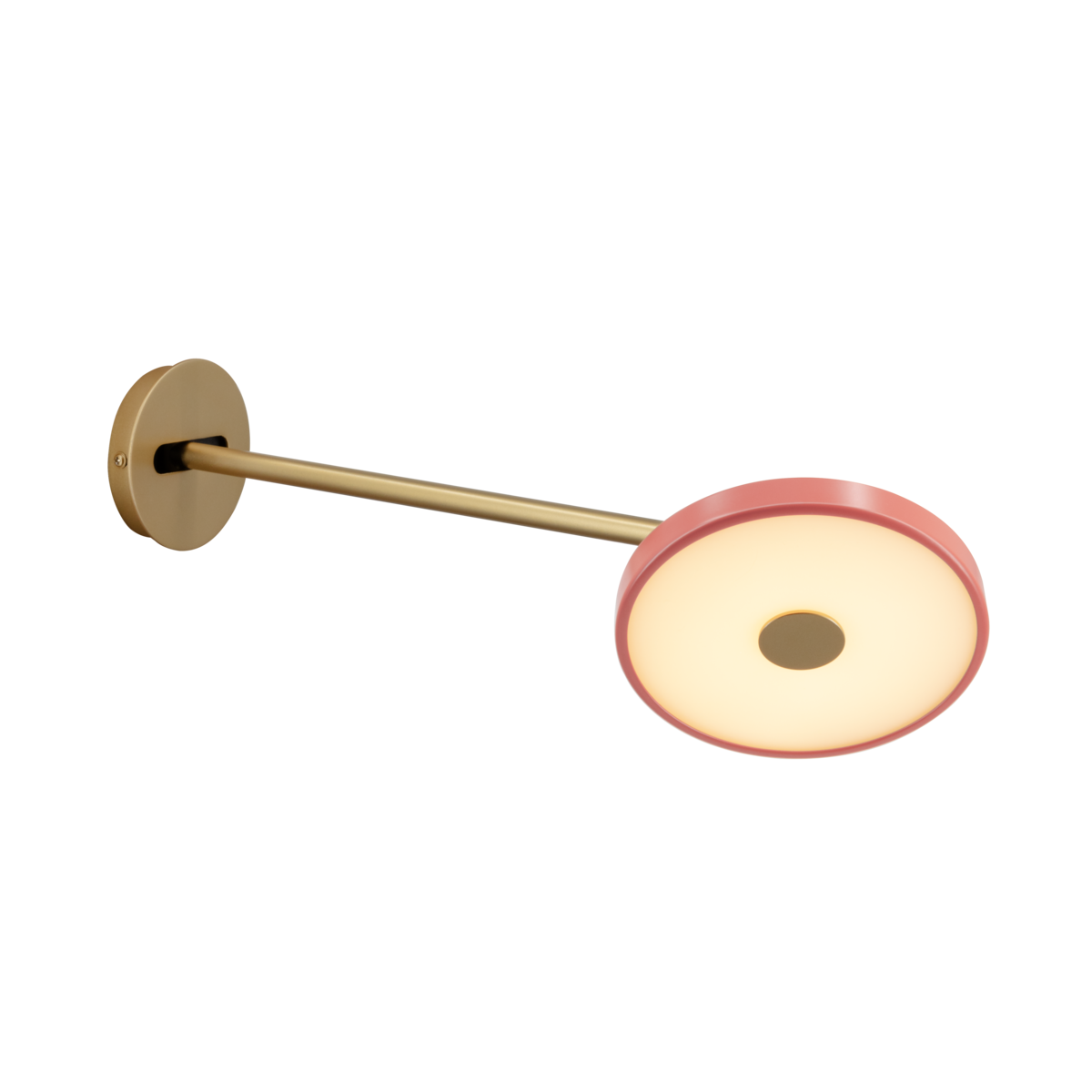 Asteria væglampe med lang arm i rose