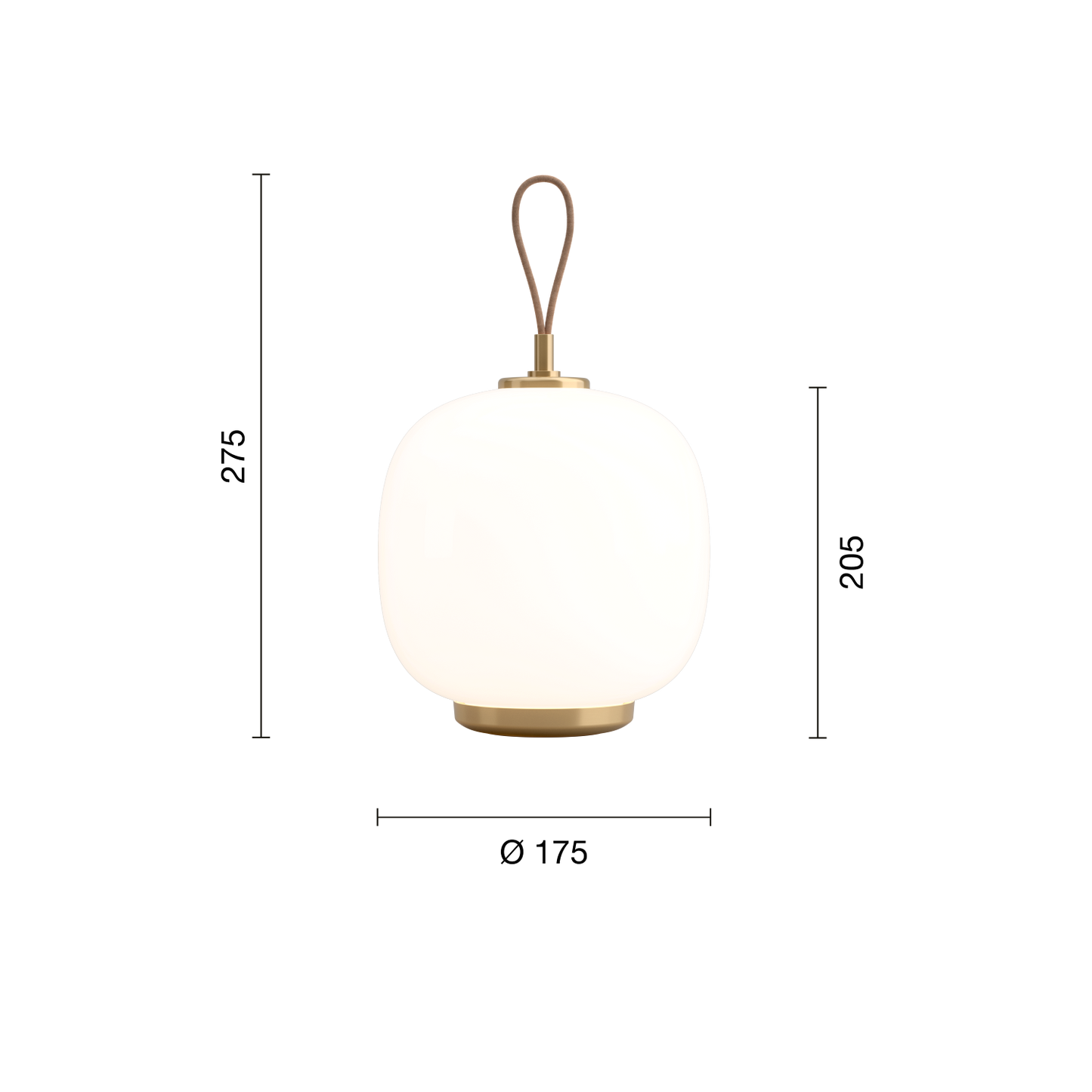 Louis Poulsen VL 45 Radiohus genopladelig Bordlampe Messing/Hvid Opal Glas