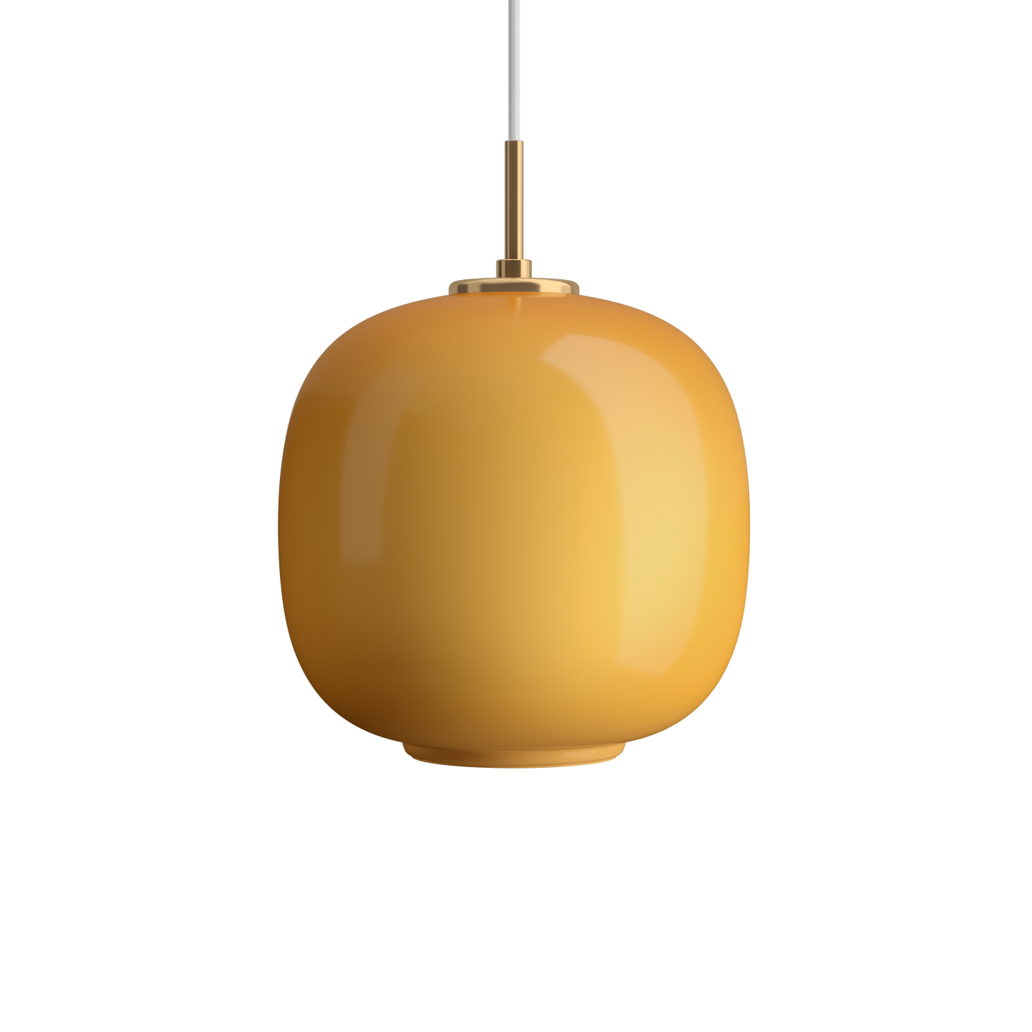 Louis Poulsen VL 45 Radiohus Pendel Ø250 - Messing/Amber Glas