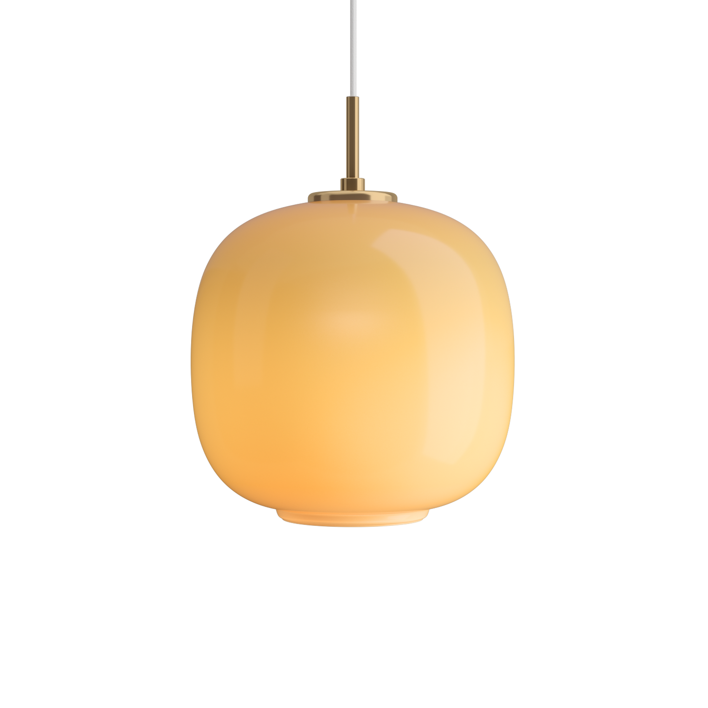 Louis Poulsen VL 45 Radiohus Pendel Ø250 - Messing/Amber Glas