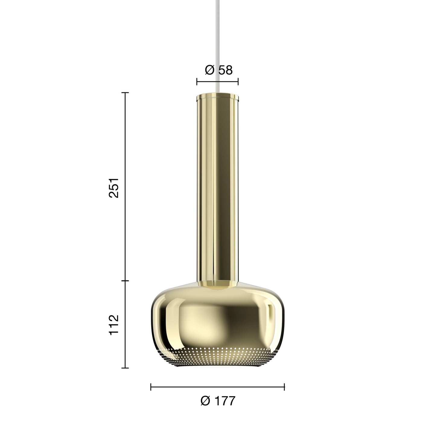 Louis Poulsen - VL 56 Pendel - Polished Brass