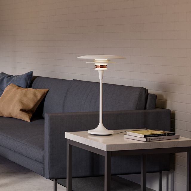Belid Diablo bordlampe D300 - Hvid/Rosesilver