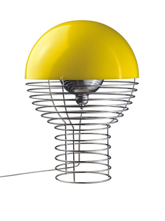 Verpan Wire Bordlampe Ø30 - Krom/Gul