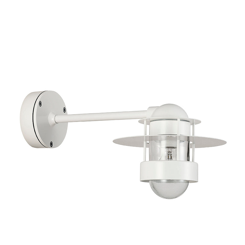 Louis Poulsen Albertslund Udendørs Væglampe - Hvid Lang Arm