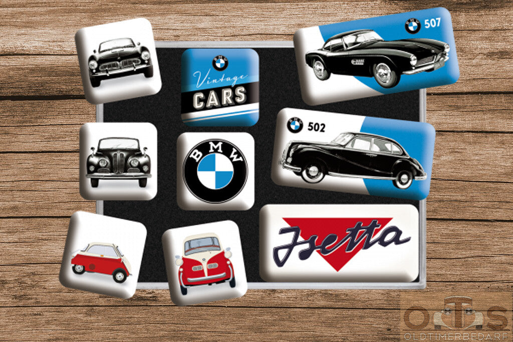 Magnetsæt 9 stk - BMW Vintage Cars