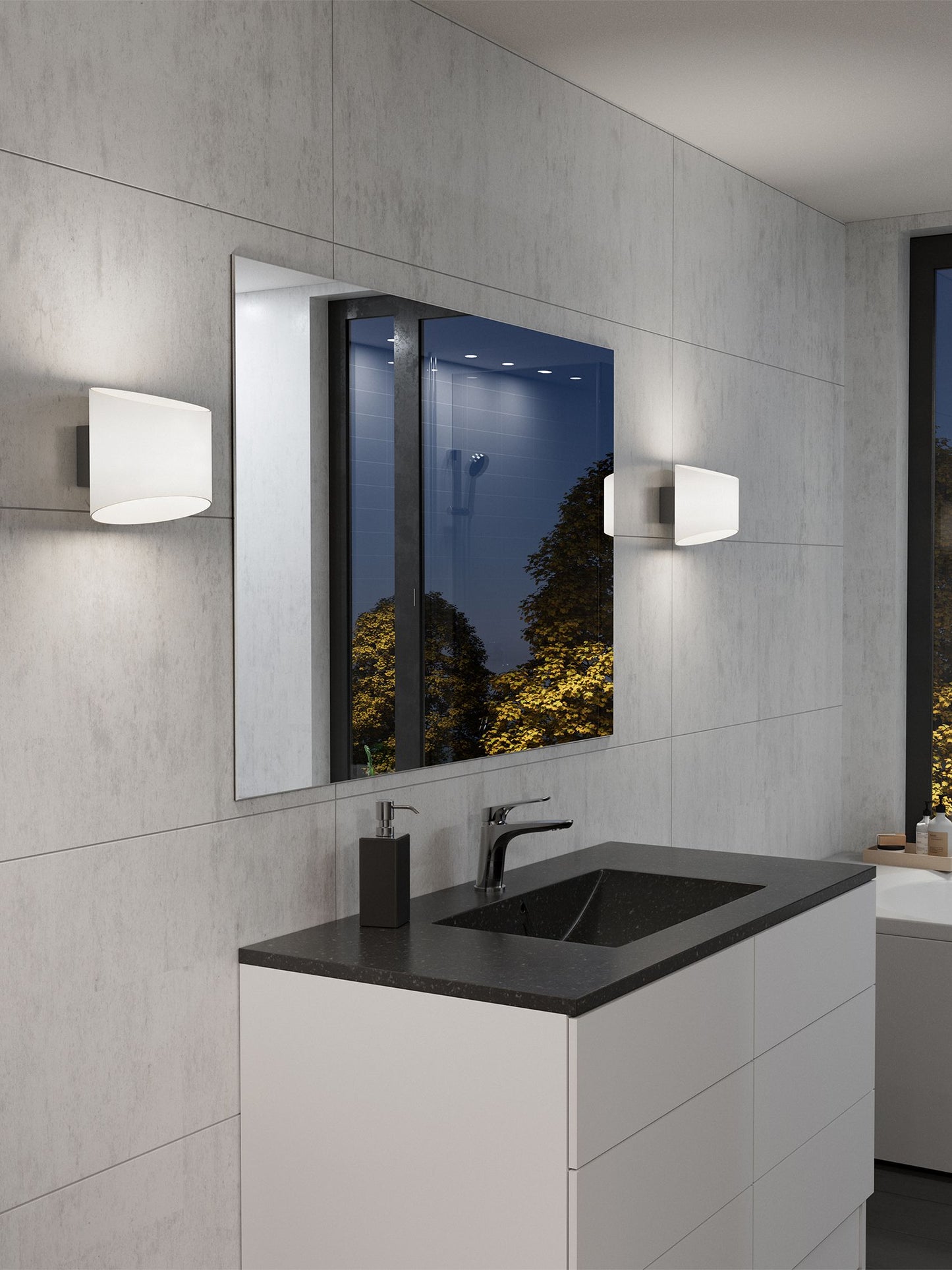 Herstal Evoke Oval - Antracit/Opal Glas