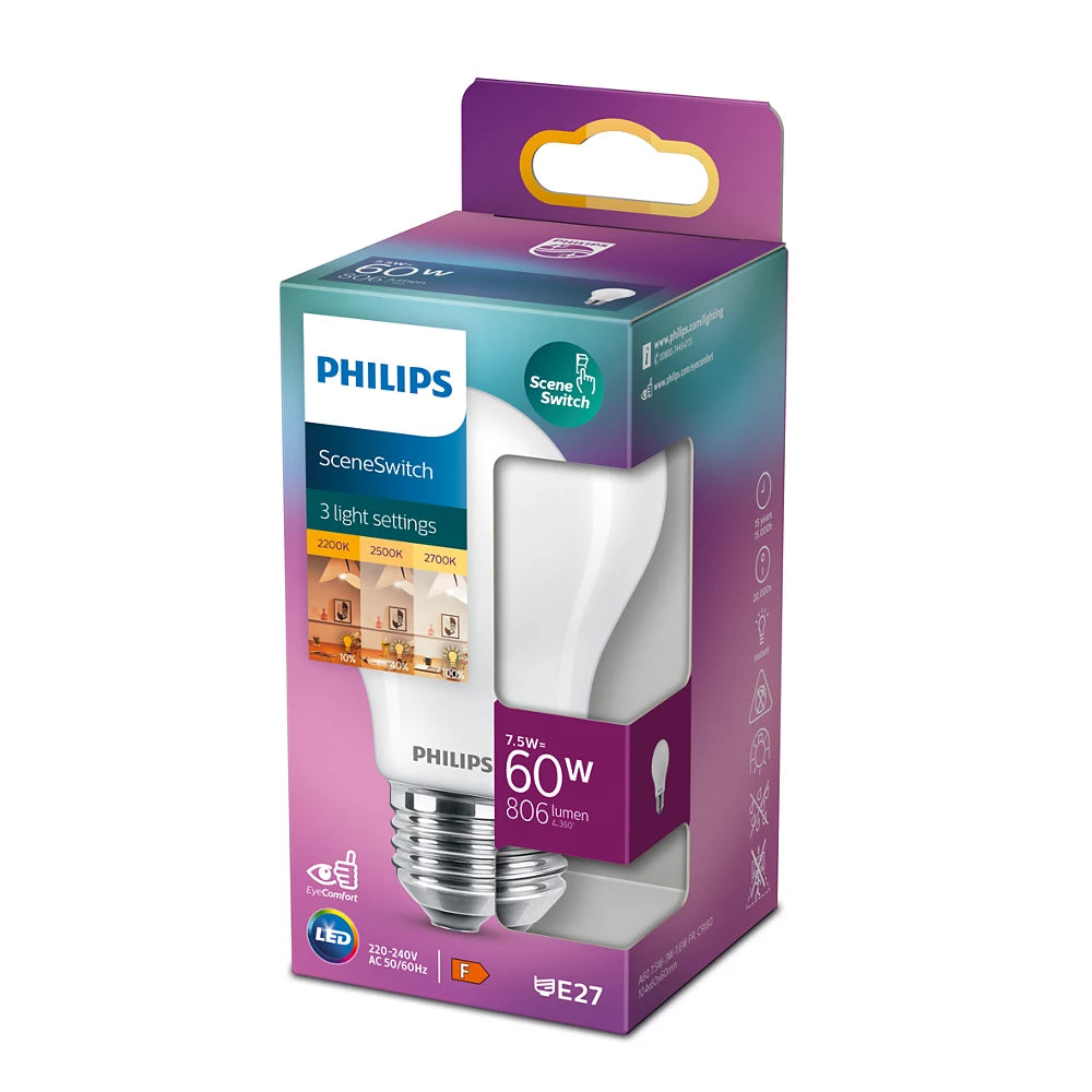 Philips 3-trin 60W sceneswitch E27