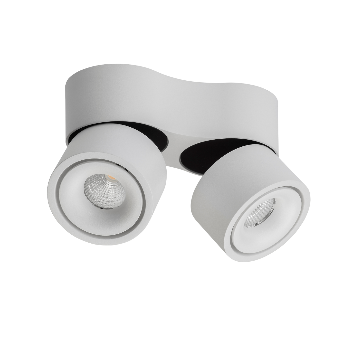 ANTIDARK Easy Mini Double LED - Hvid med kabelhul
