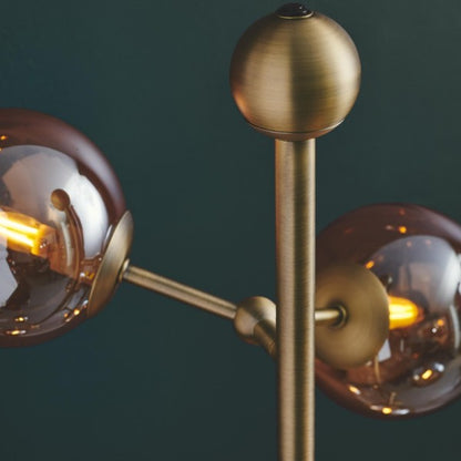 Halo Design Atom Gulvlampe - Amber/Antik Messing