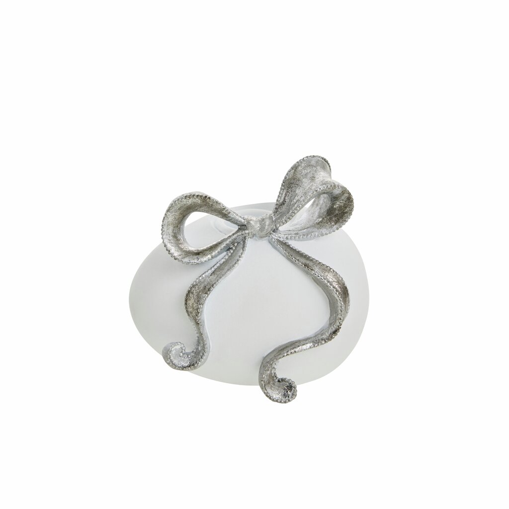 Lene Bjerre Sevinne lysestage påskeæg - hvid/sølv