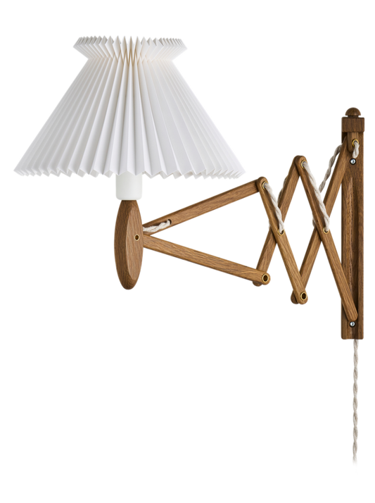 Le Klint Wall lamp, SAX, smoked oak, brass fitting, 6-17PA
