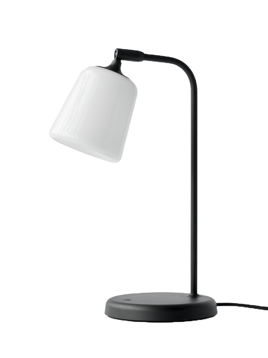 New Works Material Bordlampe - Hvid Opal Glas