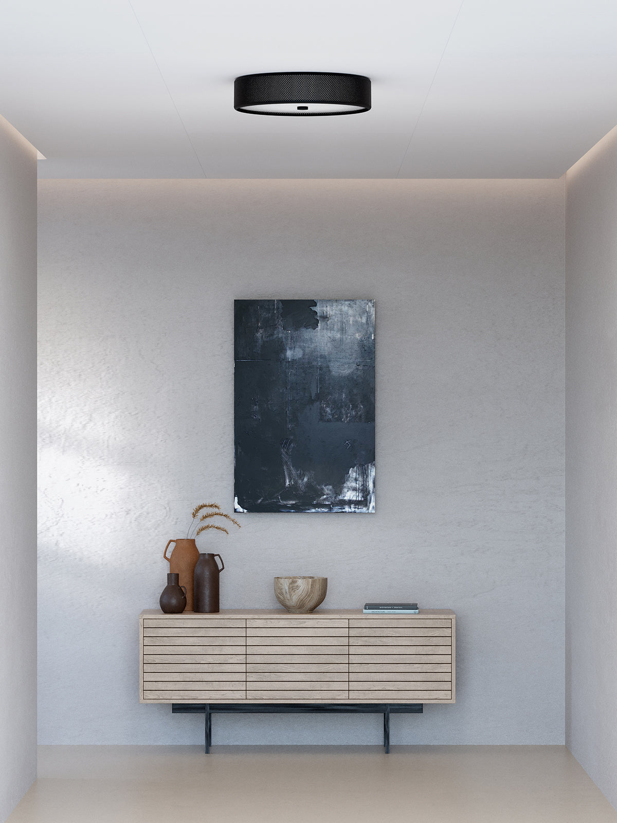 Herstal Grain Large Plafond mattsvart E14