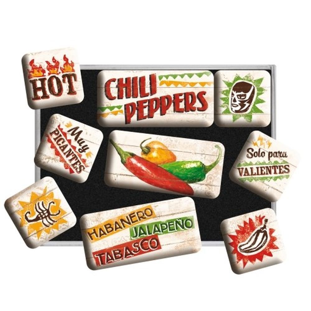 Magnetsæt 9 stk - Chili Peppers