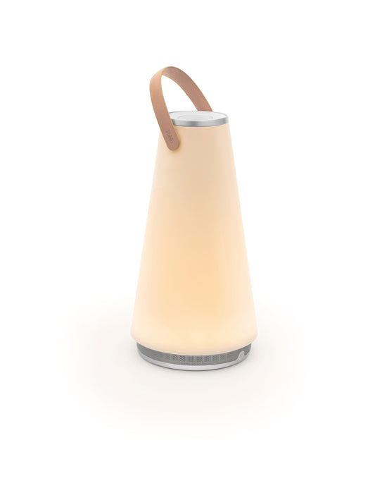 Uma bordlampe med højtaler