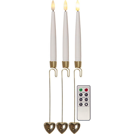 STAR TRADING -Juletræslys med hjerte holdere - 8-pakfra Lampeexperten