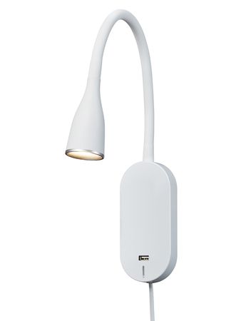 Nielsen Light - Eye Væglampe m/USB Hvid  fra Lampeexperten