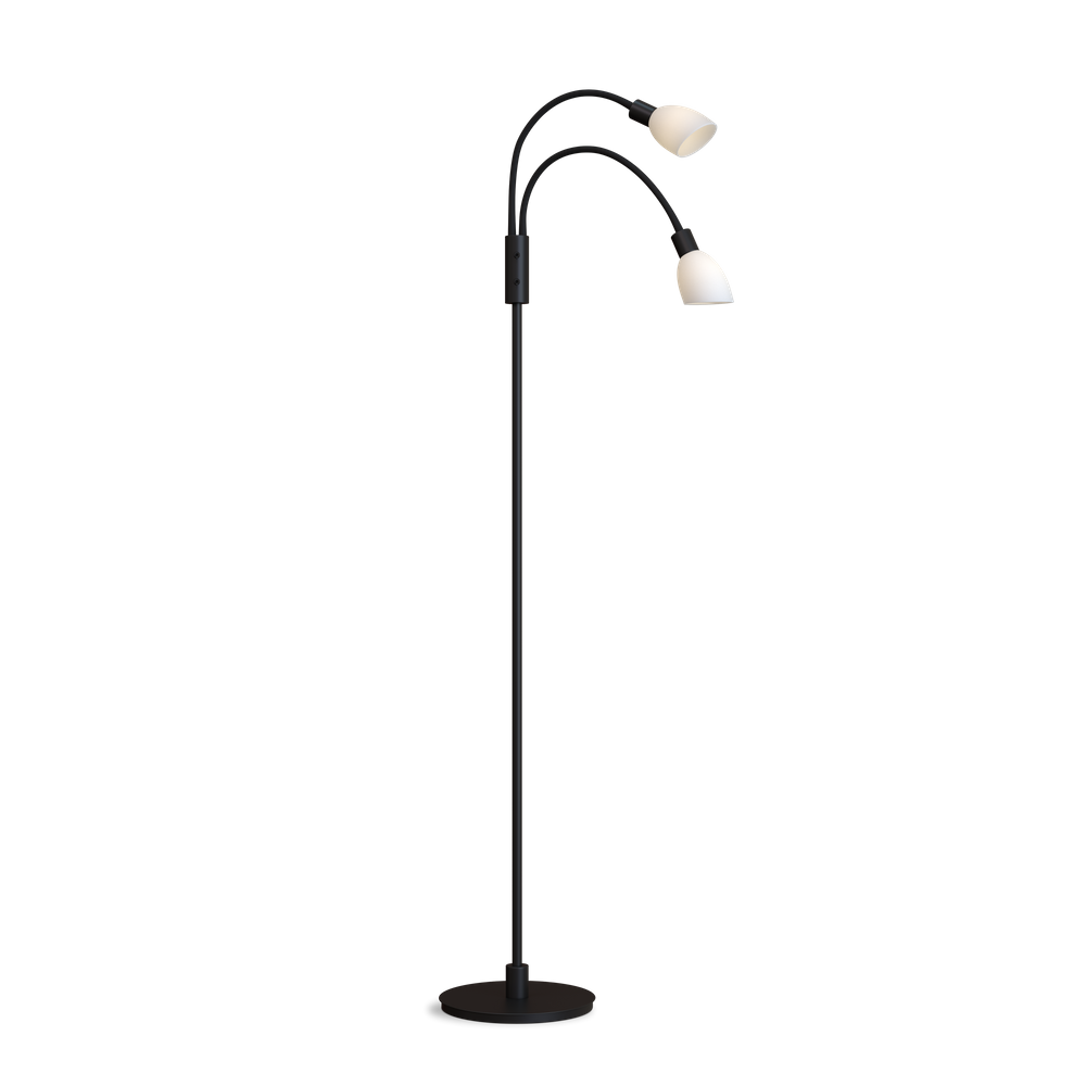 Herstal cut gulvlampe med 2 arme og led