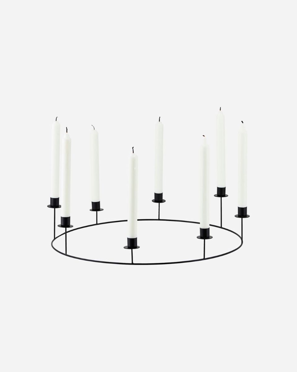 House Doctor - - Lysholder Ring sort Ø50cm fra lampeexperten