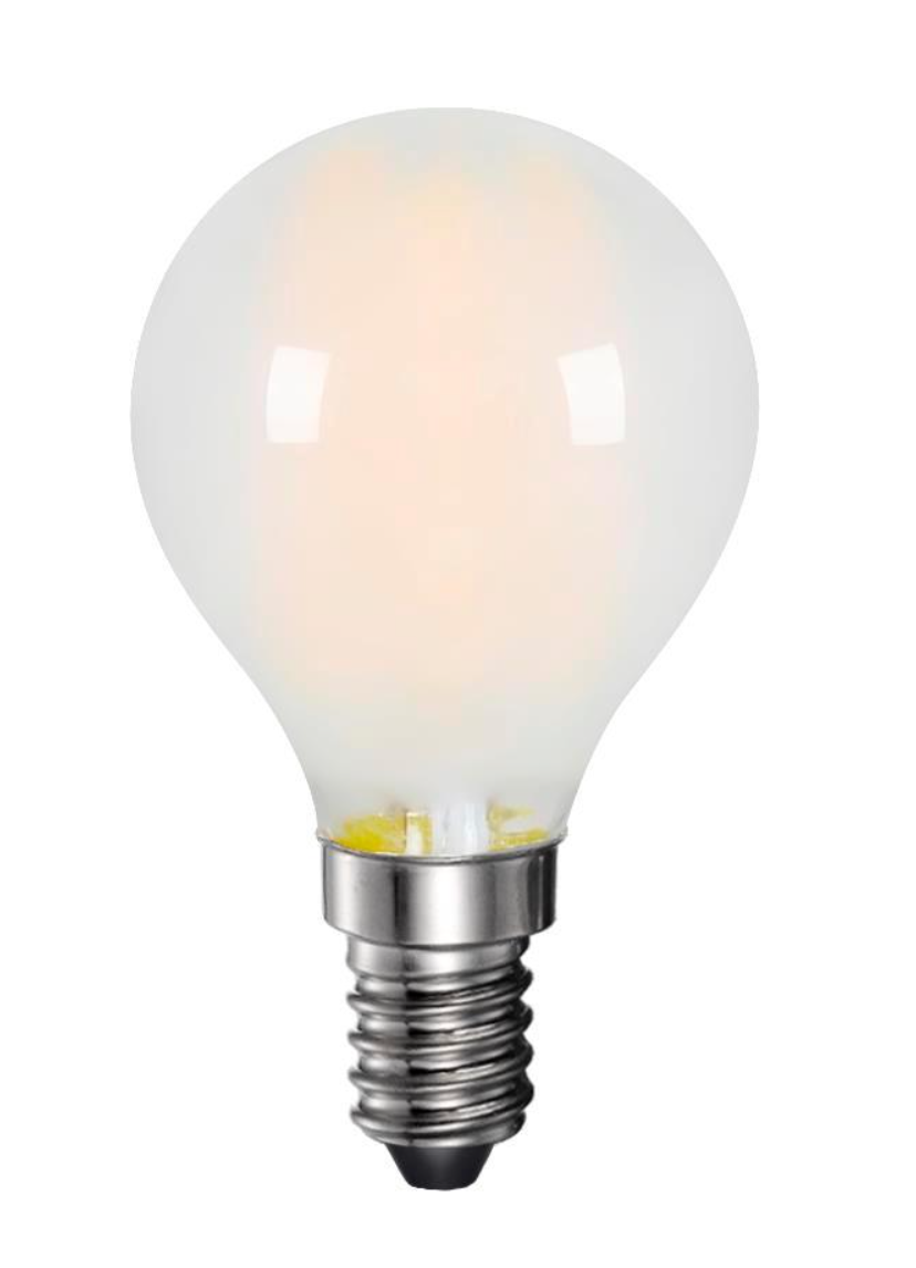 Diolux 3-dim kronepære E14 40W(4W) Opal 2700K varmhvid fra Lampeexperten