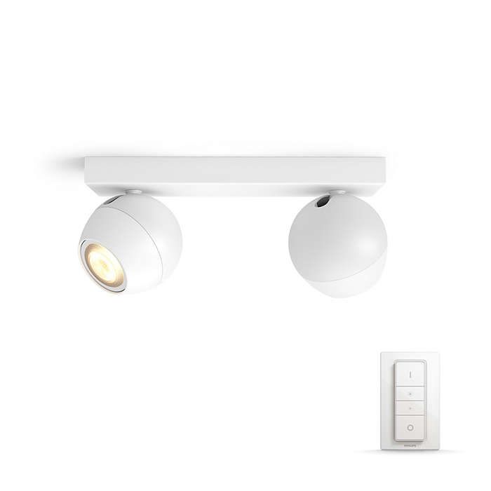 Philips Hue Buckram Hue 2-Spot - Hvid