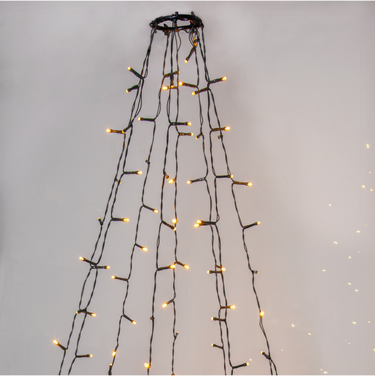 STAR TRADING -Lyskæde med varm hvide lys - til juletræ - med ringfra Lampeexperten