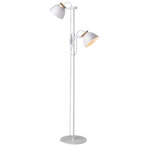 Halo Design - Århus Gulvlampe 2 Lampehoveder Hvid fra Lampeexperten