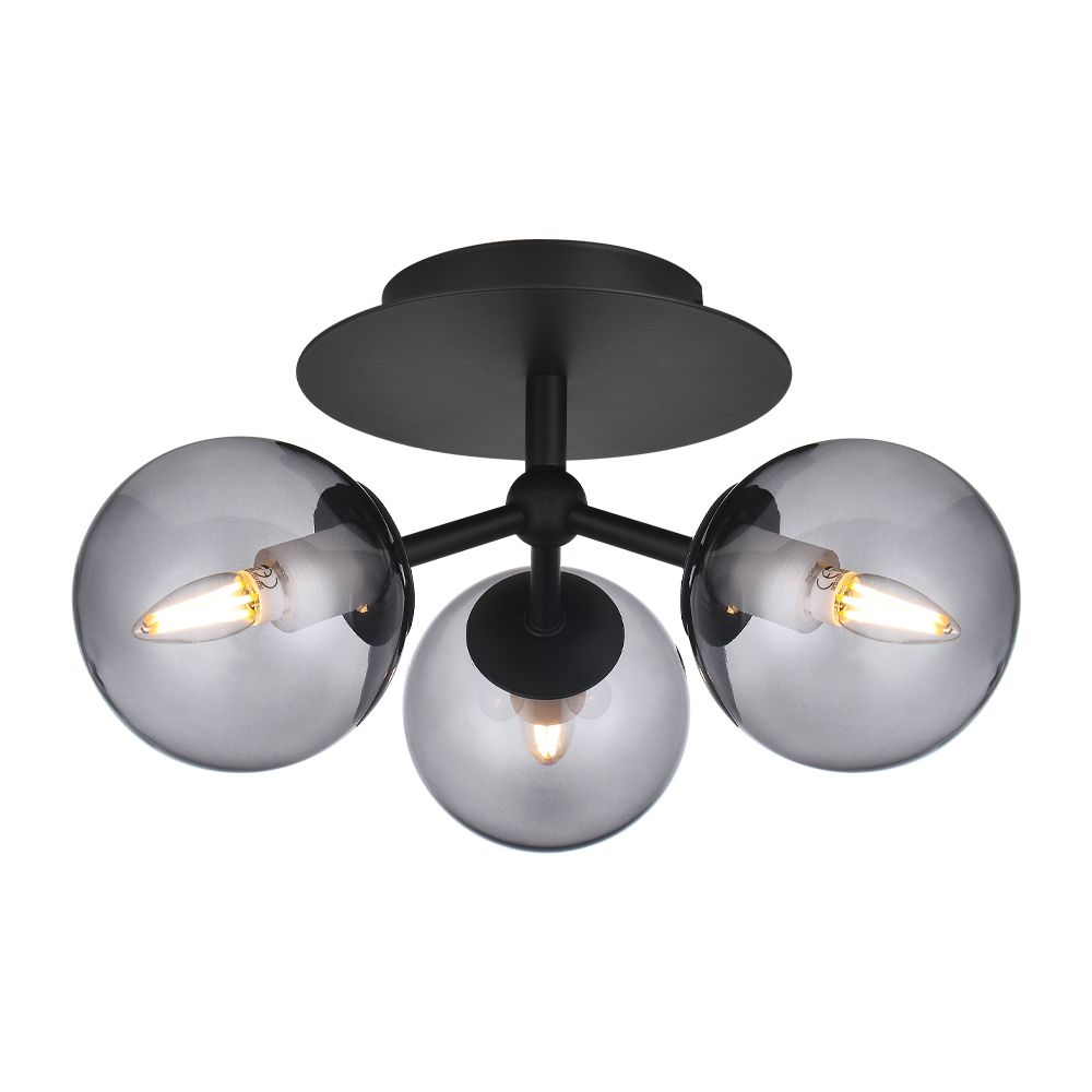 Halo Design - Atom Trio Loftlampe Smoke  fra Lampeexperten