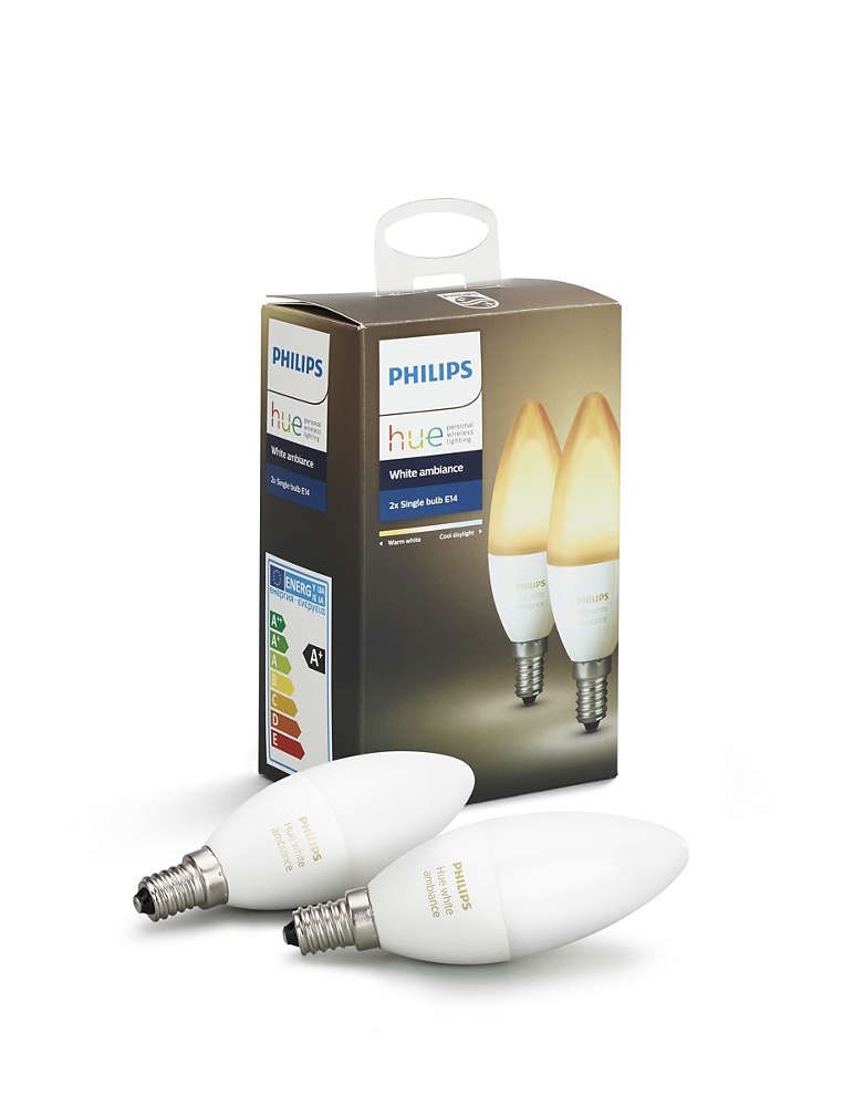 Philips Hue White Ambiance E14 Kerte - 2-pak