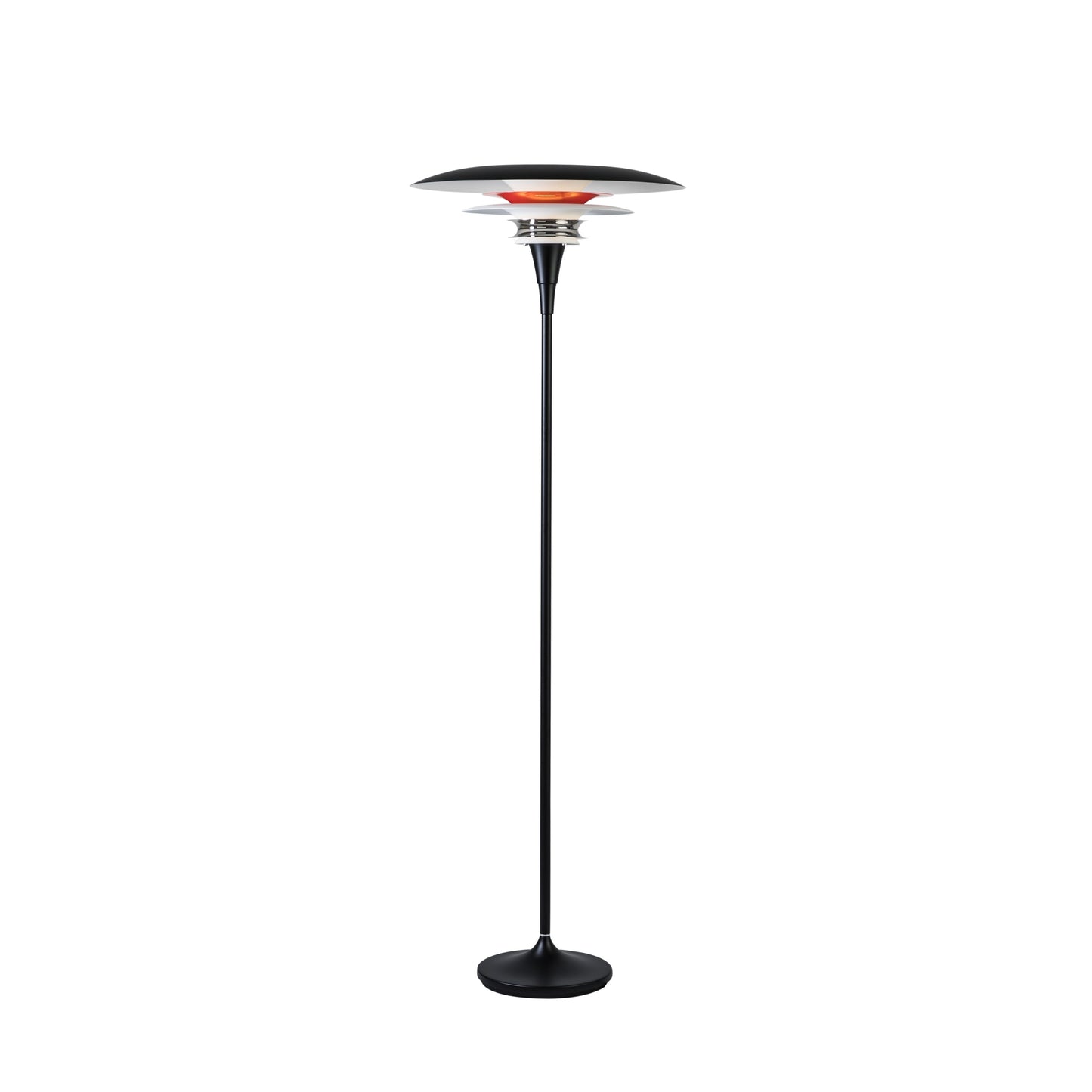 Belid - Diablo gulvlampe D500 matsort/blankrød E27 fra Lampeexperten