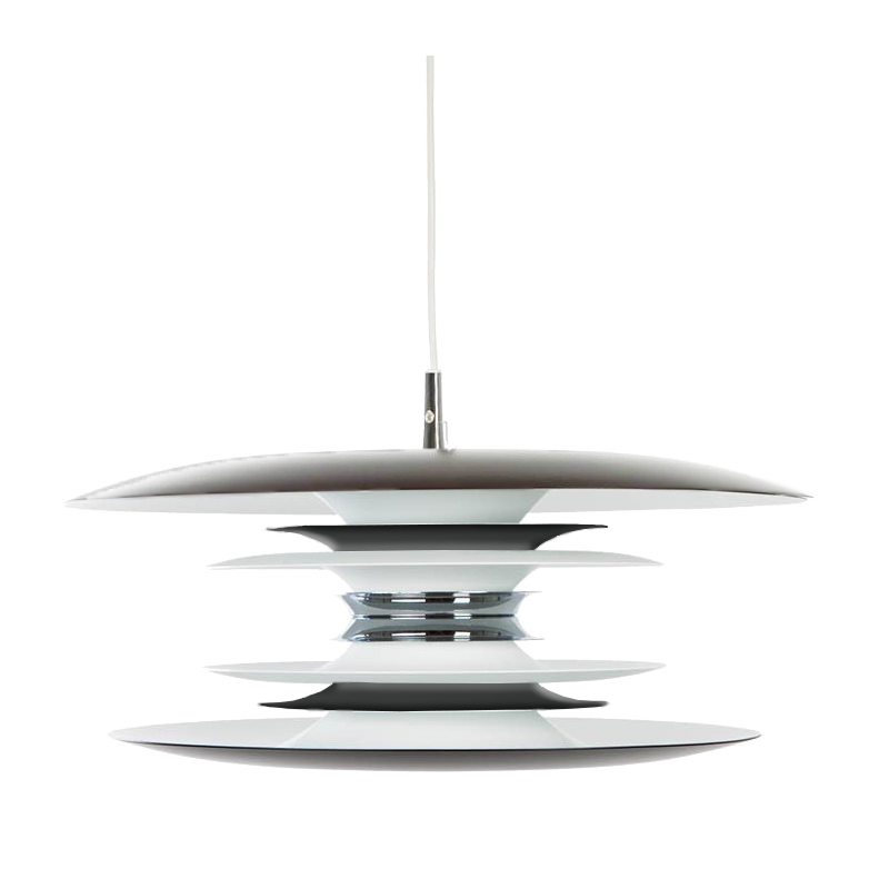 Belid - Diablo pendel D500 grå/blanksort E27 fra Lampeexperten