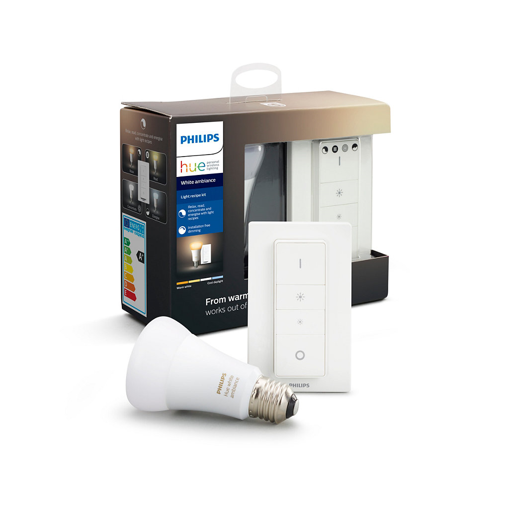 Philips Hue Sæt White Ambiance Pære E27 + Switch