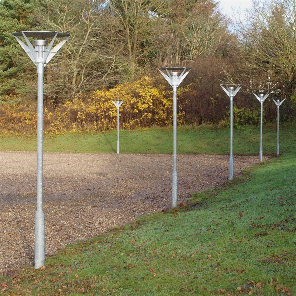 David Super-Light - FlipperLED Parkarmatur u/Mast Galvaniseret 27W