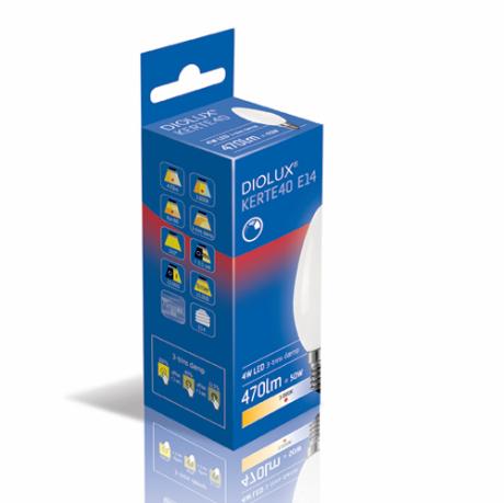 GN DIOLUX KERTE40 4W 830 E14 470lm 3-DIM