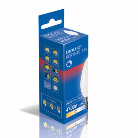 GN DIOLUX KERTE40 4W 827 E14 470lm 3-DIM