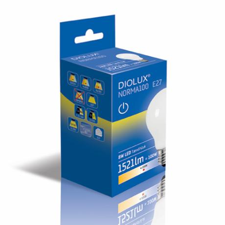 GN DIOLUX NORMA100 12W 840 E27 1521lm tænd/sluk