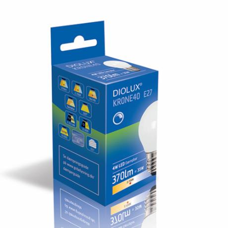 GN DIOLUX KRONE25 3,5W 930 E27 249lm dæmpbar