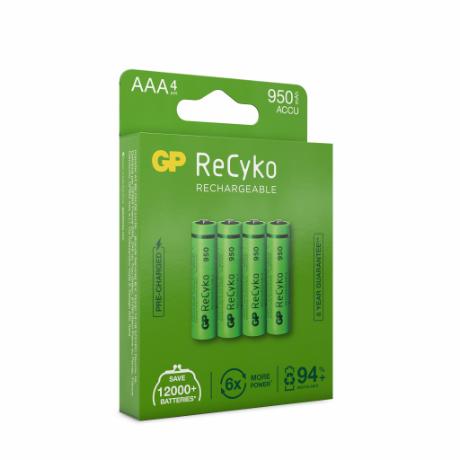 GN GP Uppladdningsbar AAA 950mAh NiMh 4-pack